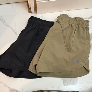 New Balance Women’s Black and Tan Athletic Shorts